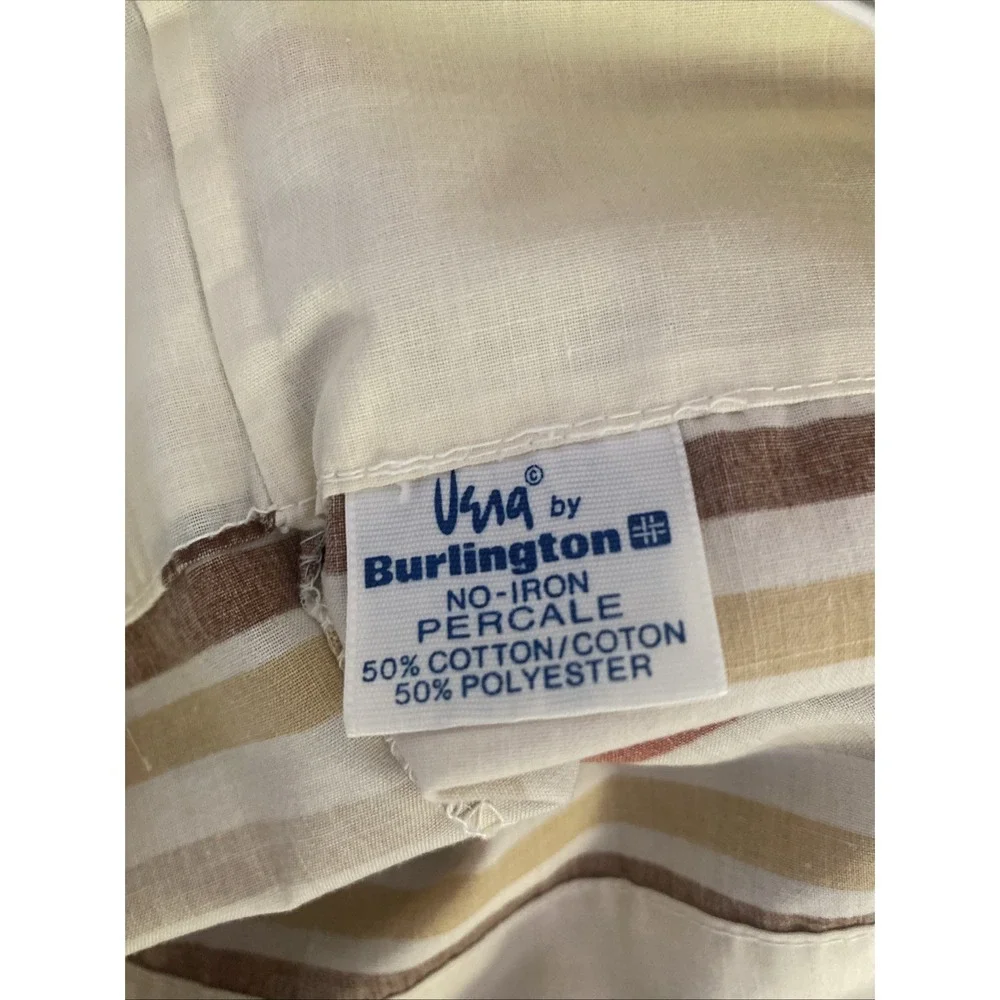 Vintage 1970's Vera Neumann Striped Square Standard Set of Pillowcases MCM